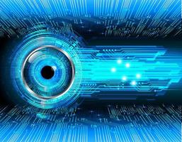 Hintergrund des zukünftigen Technologiekonzepts der Augen-Cyber-Schaltung vektor