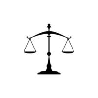 enkel rättvisa skalor juridisk lag logotyp design vektor