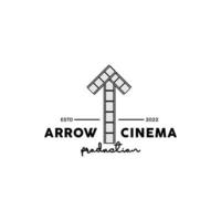 arrow film ränder för film biograf produktioner logotyp design vektor