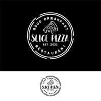 Vintage-Pizzeria-Logo, Logo-Stempel-Kreis-Design-Inspiration vektor