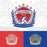 Volleyball-Team-Logo-Abzeichen, amerikanisches Sportlogo vektor