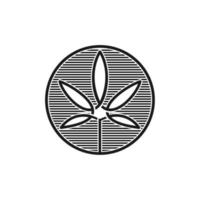 Inspiration für das Design des Cannabis-Marihuana-Blatt-CBD-Logos vektor