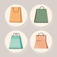 Symbole Einkaufstaschen vektor