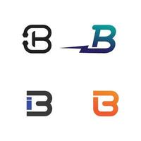 bokstaven b logotypdesign med modernt koncept. ikon bokstaven b vektor illustration mall