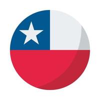 Runde Flagge von Chile vektor