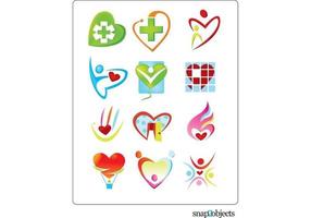 Free Vector Heart Shaped Logo Vorlage