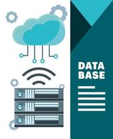 Datenbank-Cloud-Speicher vektor