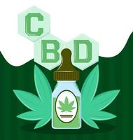 cbd, medizinisches cannabis vektor