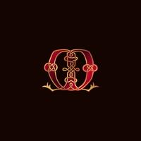 Luxus Buchstabe M Dekoration Logo-Design-Konzept-Vorlage vektor