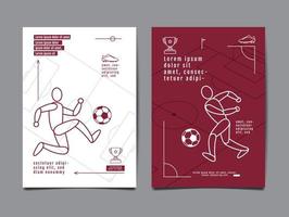 fotbollsturnering, sport layout design, fotboll, bakgrundsillustration. vektor