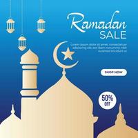 ramadan creative sale und superangebot social media post vektor