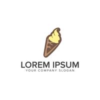 Eiscreme-Logo-Design-Konzept-Vorlage vektor