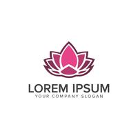 Lotus blomma logotyp, Beauty Fashion logotyp Mall design vektor