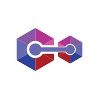 buntes kreatives Hexagon-Technologie-Logo vektor