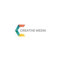 kreativ media ikon. abstrakt vektor media bokstaven c logotyp.