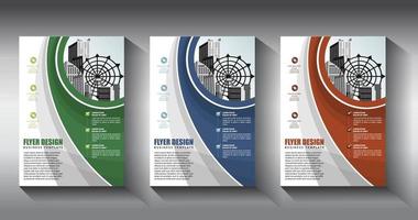 flygblad affärsmall broschyr layout årsredovisning vektor