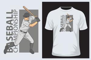 Baseball-Design-T-Shirt vektor