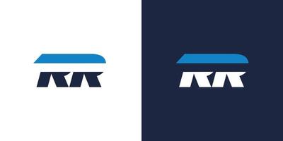 einzigartiges und modernes rr-logo-design mit anfangsbuchstaben vektor