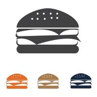 hamburgare logotyp design vektor