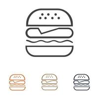 Hamburger-Logo-Design vektor