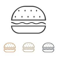 Hamburger-Logo-Design vektor