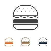 hamburgare logotyp design vektor