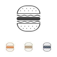 Hamburger-Logo-Design vektor