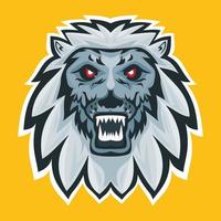 head lion esports logotyp, aggressiv maskot för ditt lagspel vektor