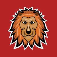 Head Lion Esports Logo, aggressives Maskottchen für Ihr Teamspiel vektor