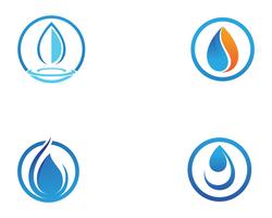 Wassertropfen Logo Template-Vektorillustrationsdesign vektor