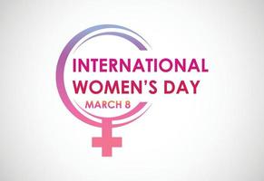 glückliche typografische gestaltungselemente zum frauentag. Symbol für den internationalen Frauentag. Symbol für den Frauentag. vektor