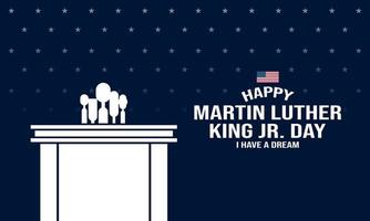 alles Gute zum Martin-Luther-King-Tag. Glückwunschinschrift auf dem Hintergrund der amerikanischen Flagge. keine Leute. vektor