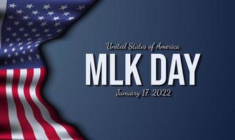 Amerikas förenta stater mlk dag bakgrundsdesign. vektor