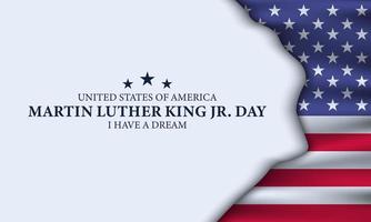 Amerikas förenta stater martin luther king jr. dag bakgrundsdesign. vektor