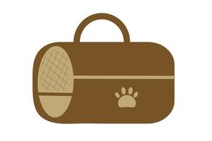 bärväska för små hundar eller katter. tillbehör för husdjur. butikskoncept. vektor