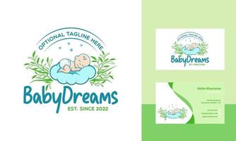 niedlicher Baby-Logo-Design-Vektor vektor