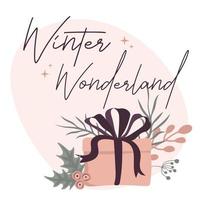 Winter wunderbar. Winter-Schriftzug-Zitate. handgeschriebener Vektor zum Ausdrucken für Poster, Postkarten, Drucke. gemütlicher Spruch für die Winter- oder Herbstzeit. moderne kalligrafie.