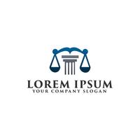 Gesetz legal Logo-Design-Konzept-Vorlage vektor