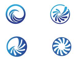 Wirbel Kreis Logo und Symbole Vorlage Symbole vektor