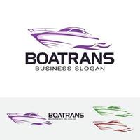 Logo-Design für den Bootstransport vektor