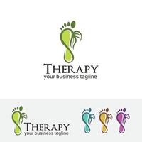 Design des Fußtherapie-Logos vektor