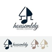 husmusik vektor logotypdesign