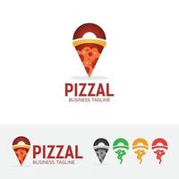 Pizza-Punkt-Vektor-Logo-Vorlage vektor