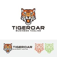 Tigerkopf-Vektor-Konzept-Logo-Design vektor