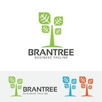 träd koncept logotyp design vektor
