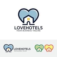 Liebe Hotel-Vektor-Logo-Design vektor