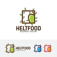 Bio-Lebensmittel-Vektor-Logo-Konzept vektor