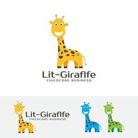 söt giraff vektor logotypdesign