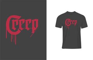 T-Shirt Grafik-Creep-Design illu ... vektor