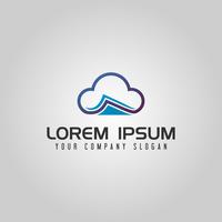 Cloud-Dokument Logo-Design-Konzept-Vorlage